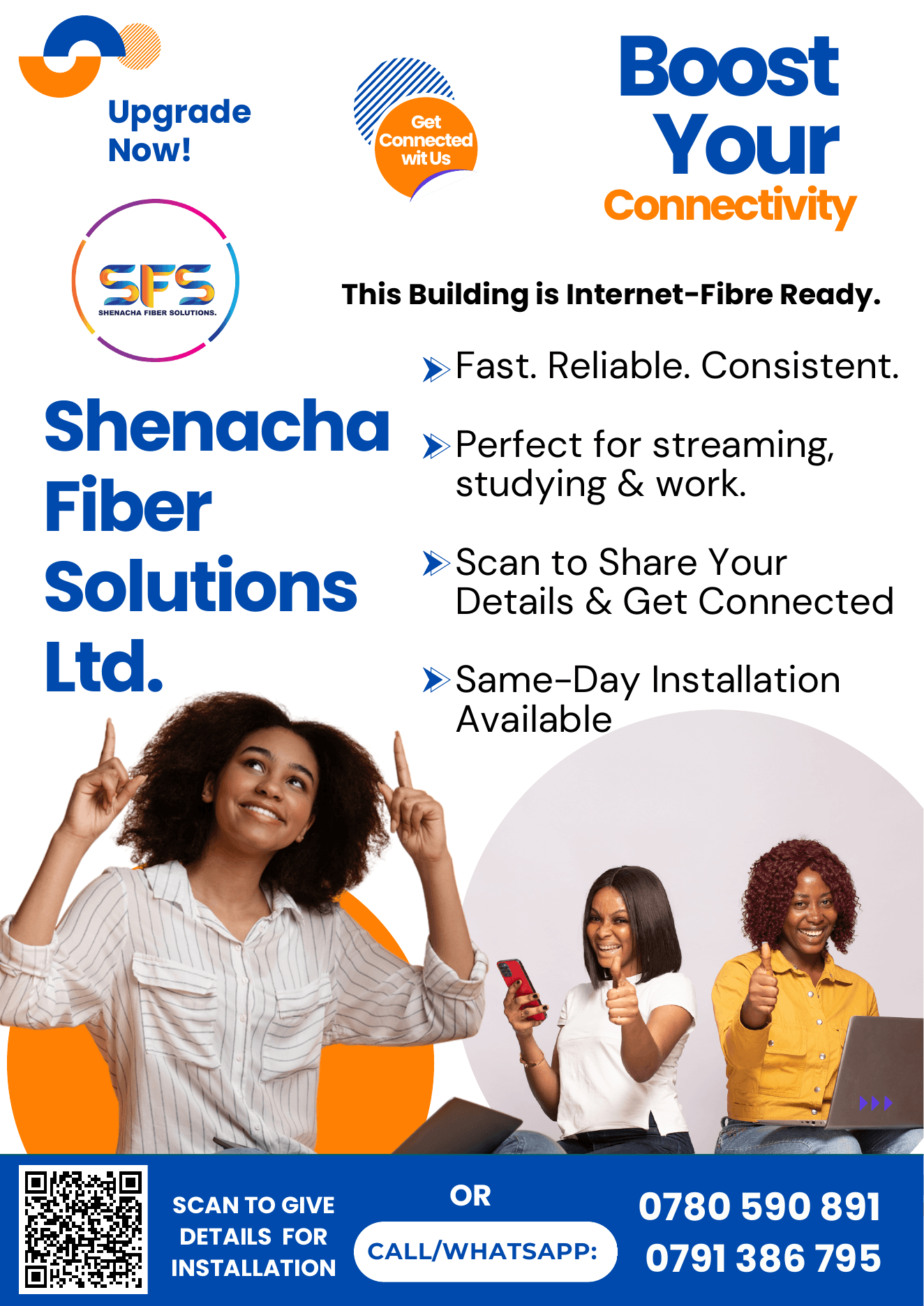 Complete Shenacha Fiber Solutions internet-fibre-ready premises poster